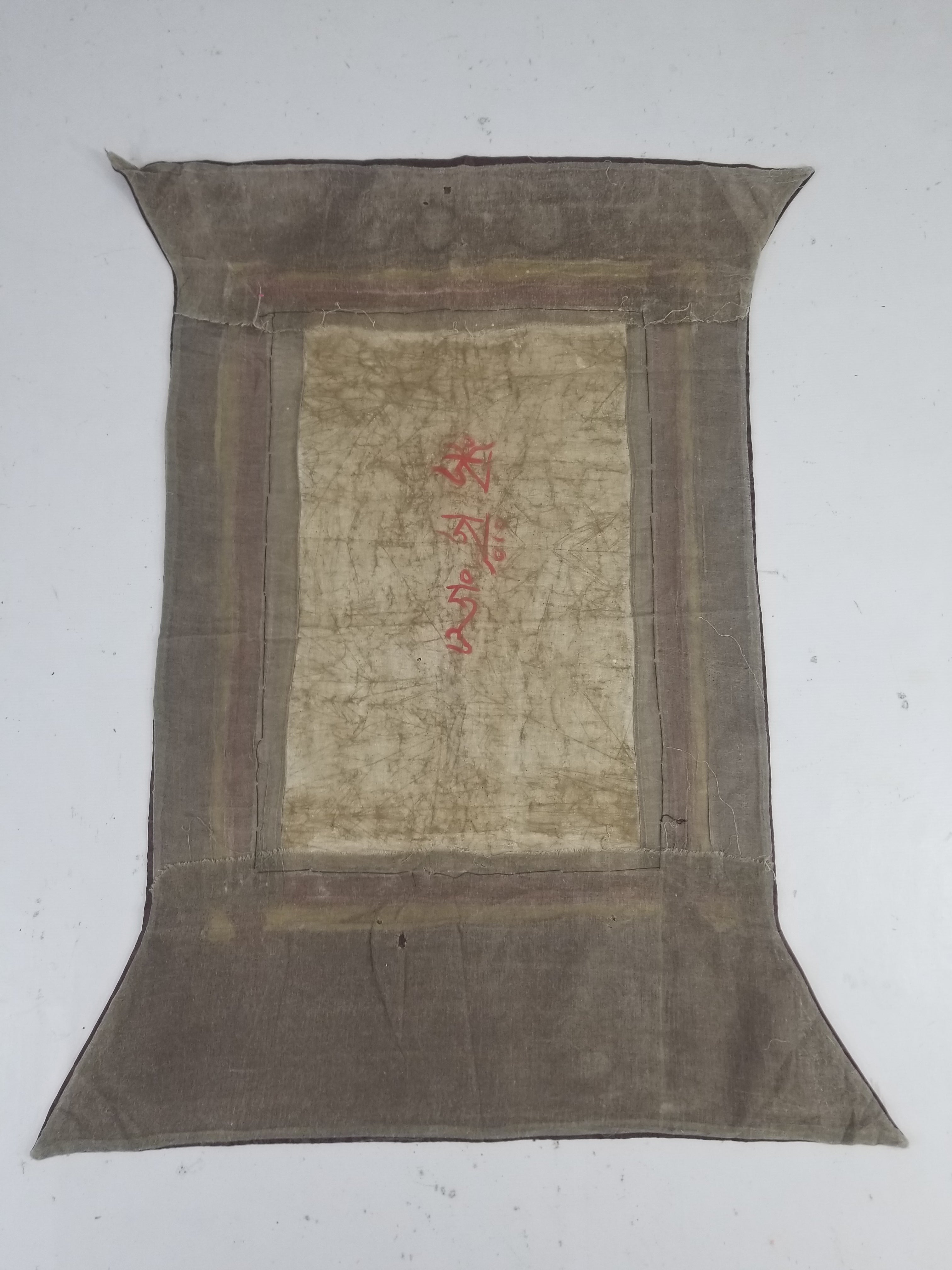 Antique Tibetan Hand Painted Amitayus Thangka Wall Hanging 113x69cm