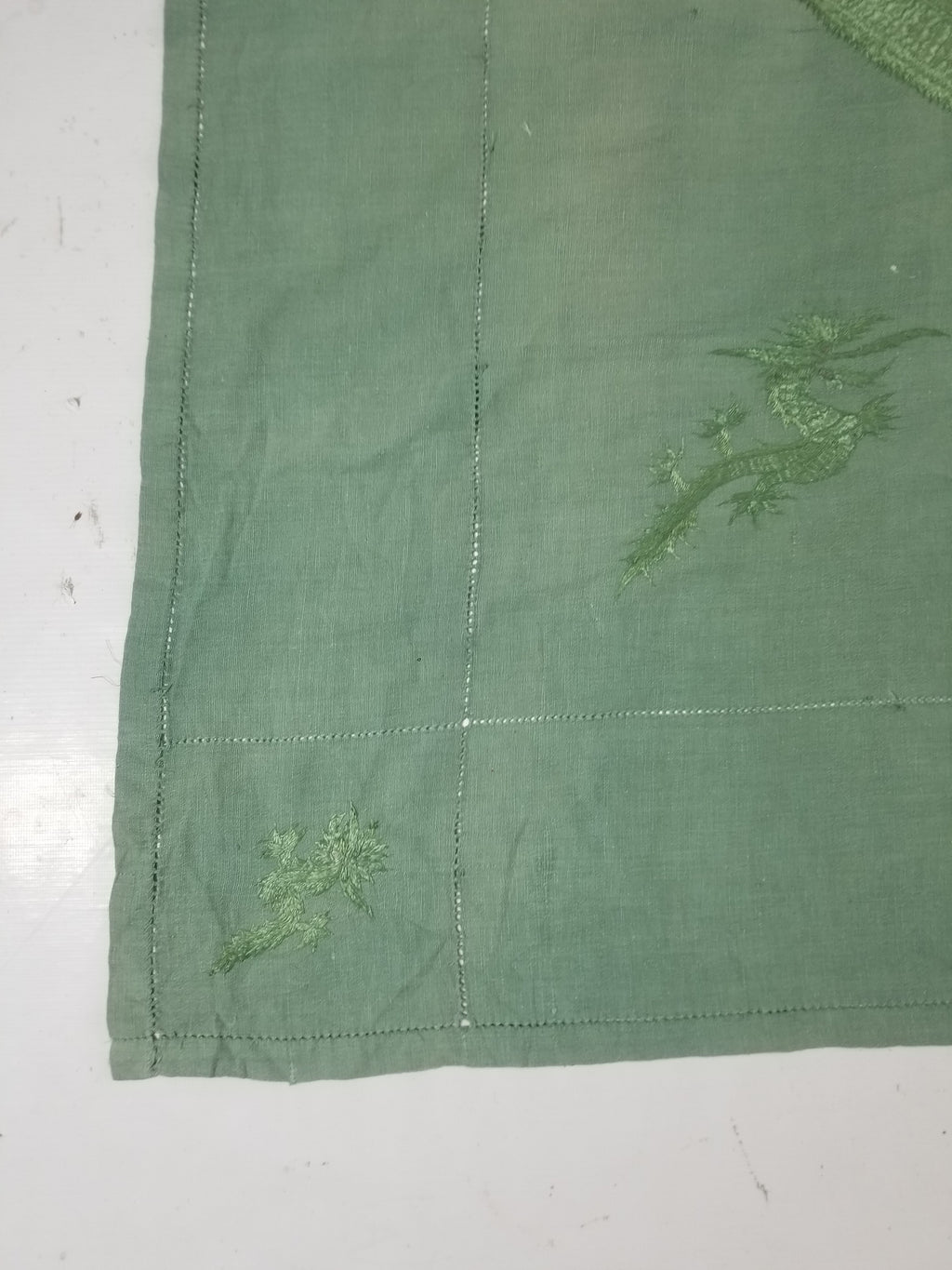 Vintage Chinese Silk Embroidered Mythological Dragon Motif Wall Hanging 213x135