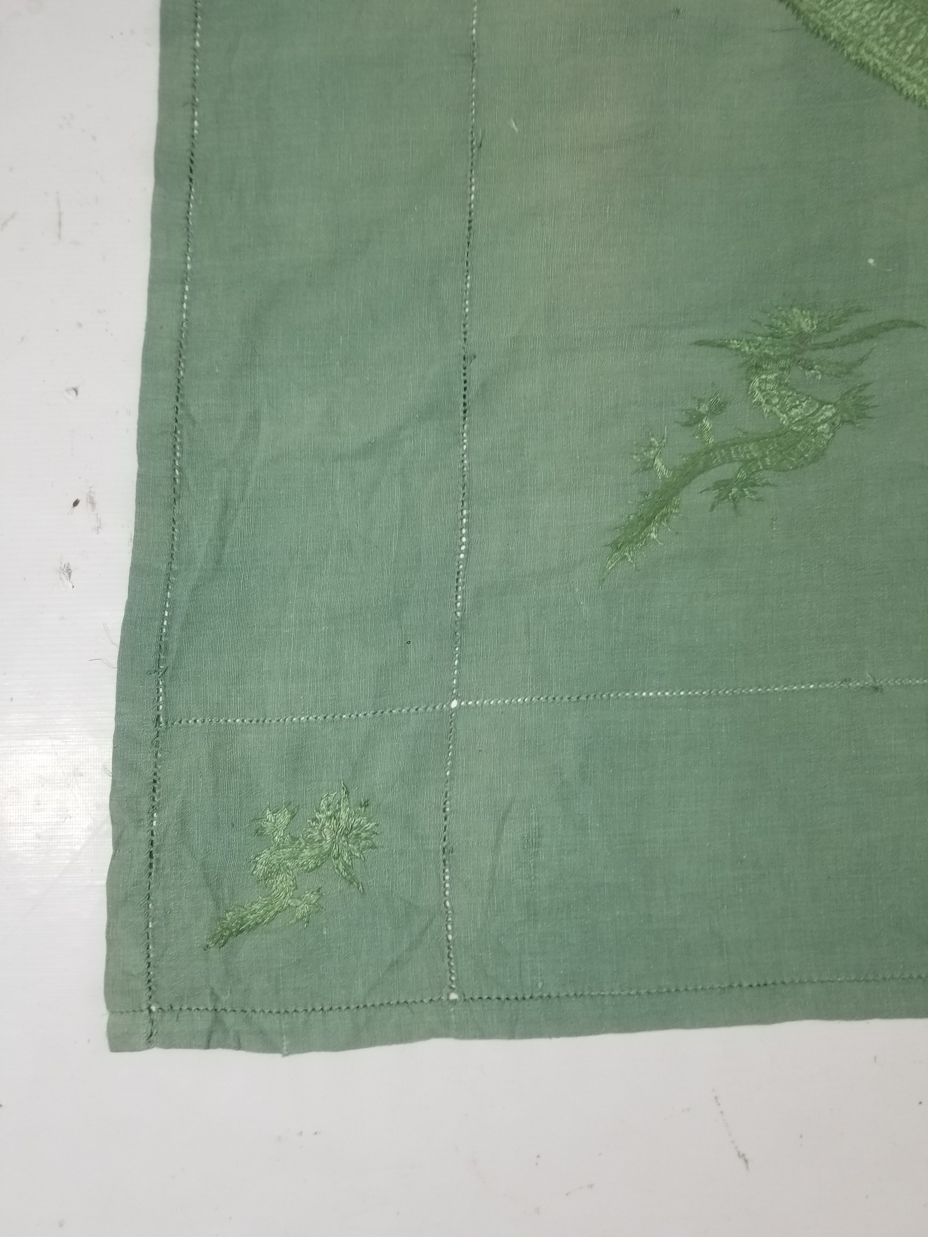 Vintage Chinese Silk Embroidered Mythological Dragon Motif Wall Hanging 213x135