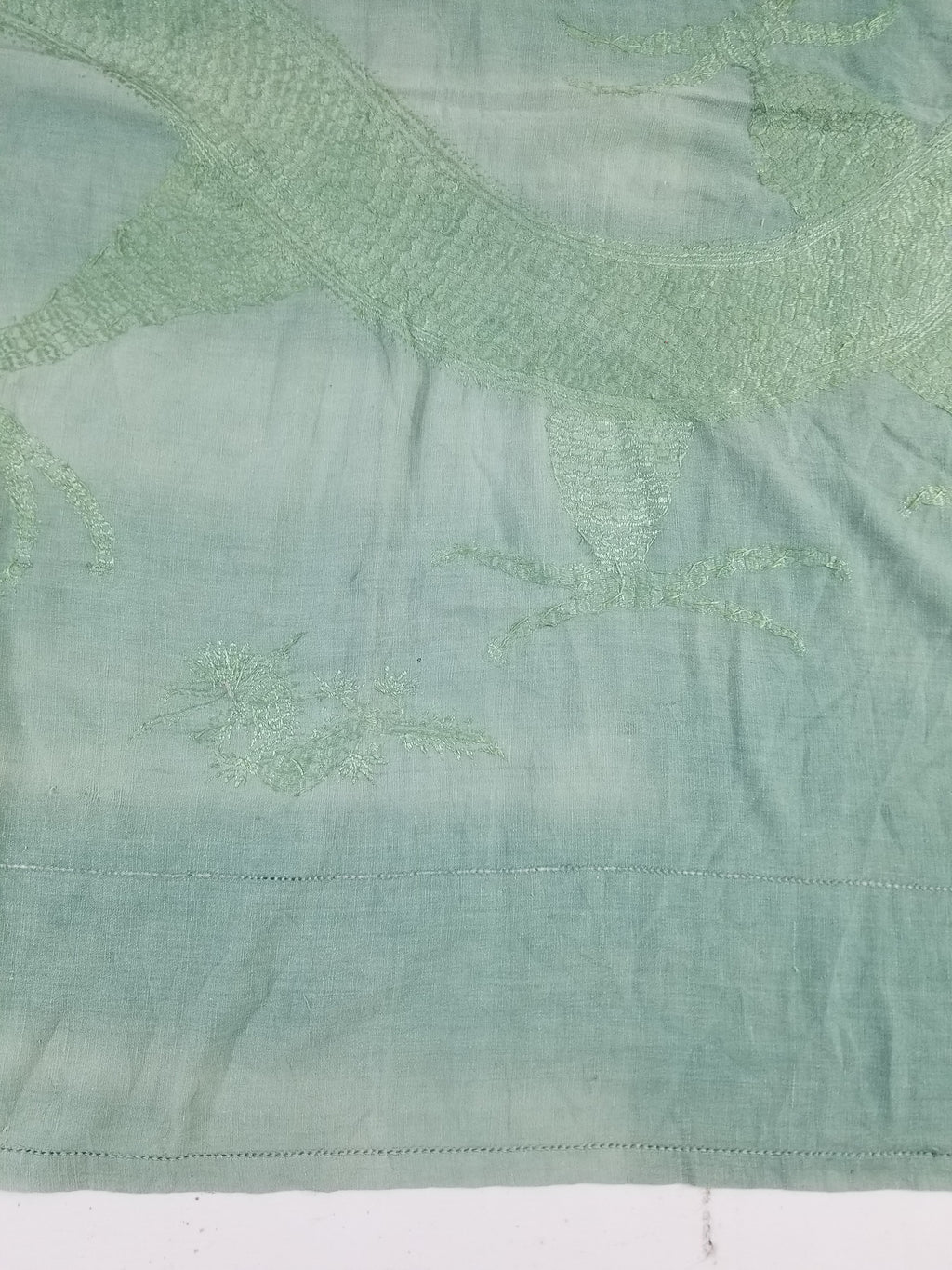 Vintage Chinese Silk Embroidered Mythological Dragon Motif Wall Hanging 213x135