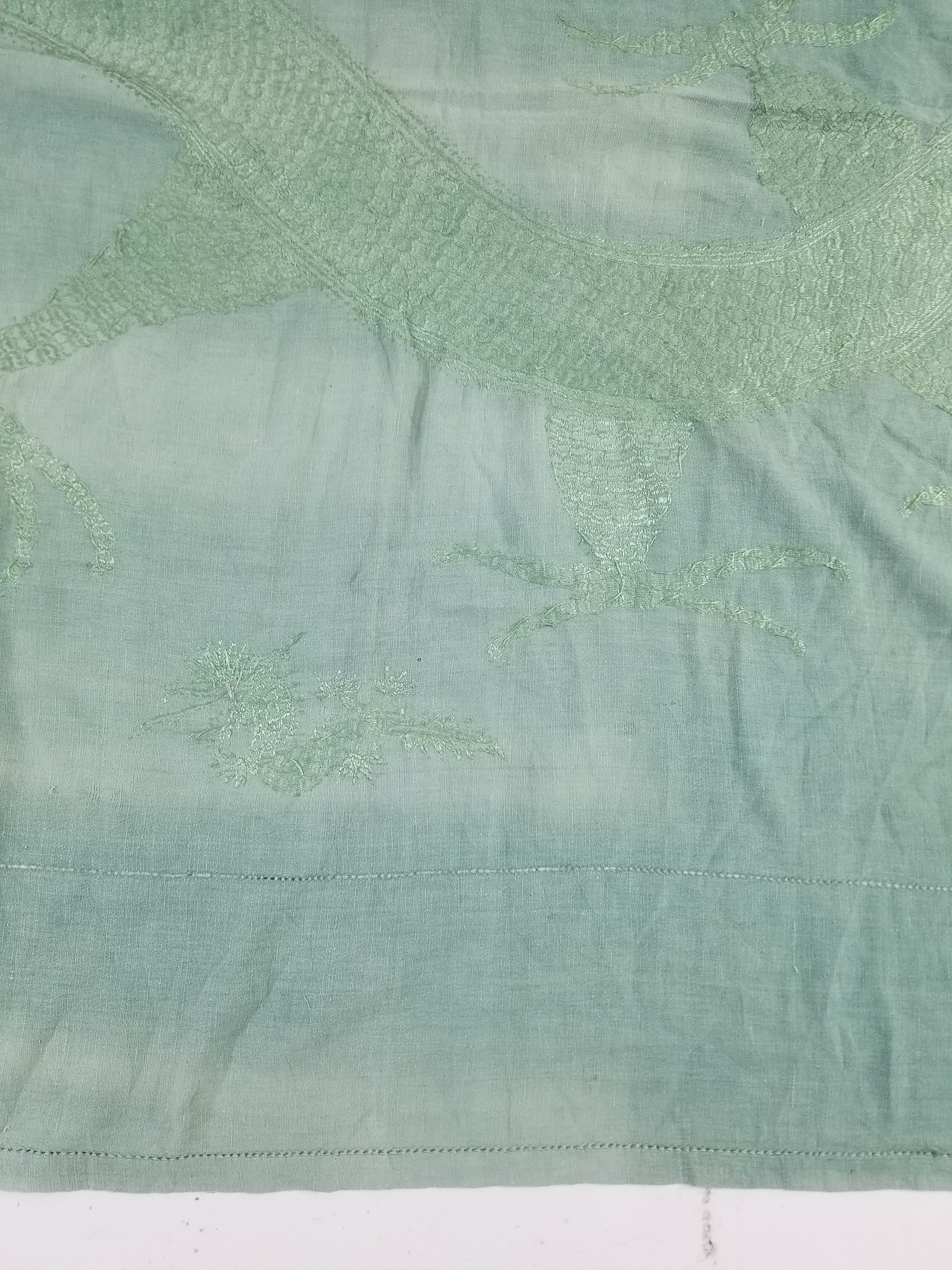 Vintage Chinese Silk Embroidered Mythological Dragon Motif Wall Hanging 213x135