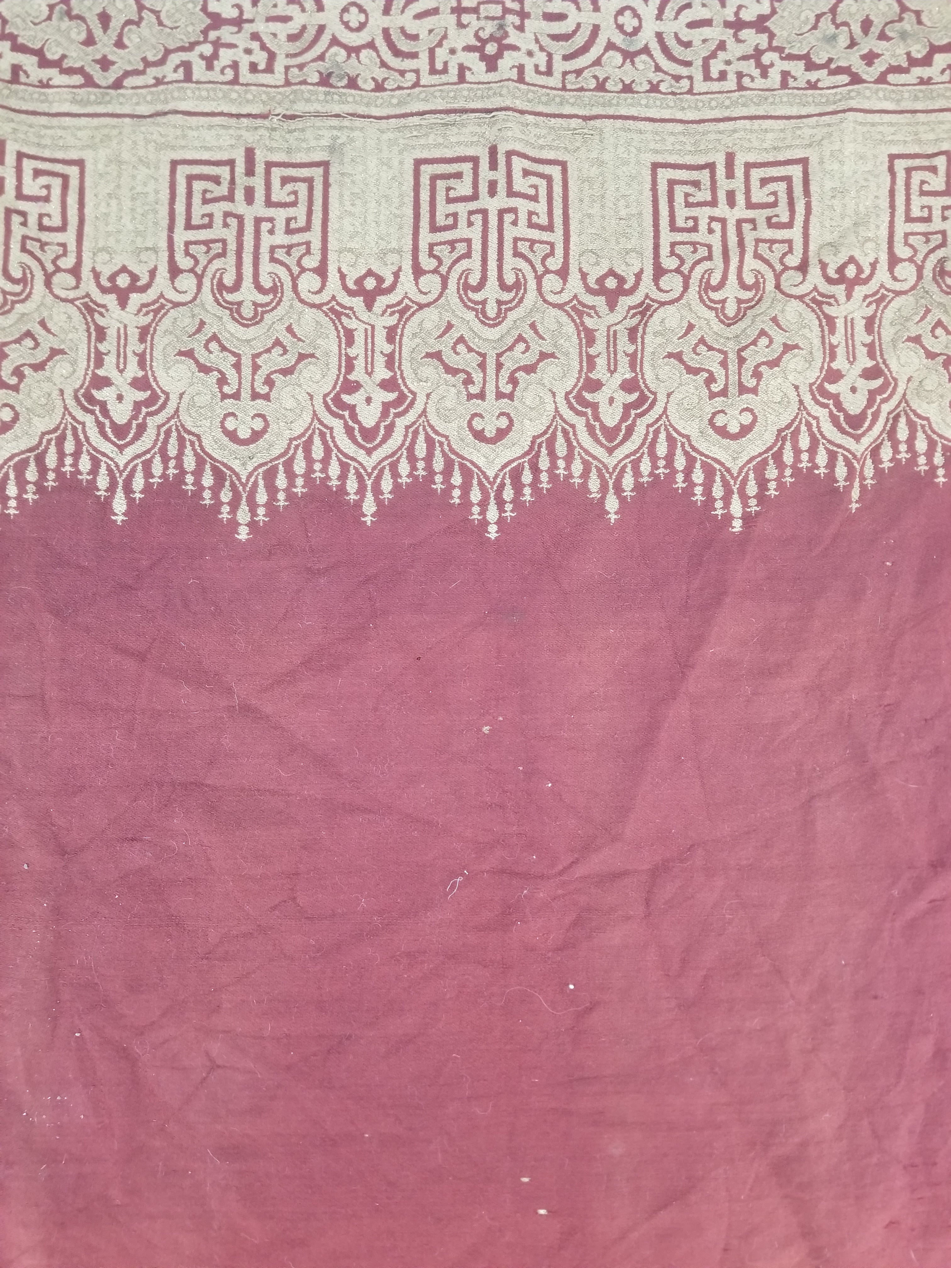 Vintage Traditional Chinese Mythical Bird Handwoven Reversible Tapestry 270x122cm