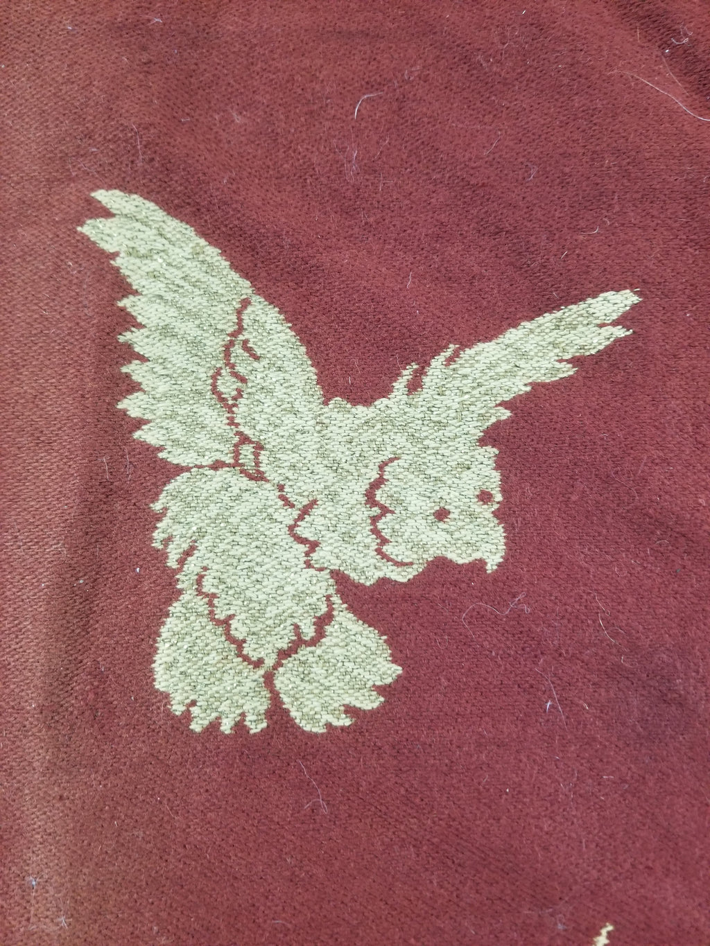 Vintage Traditional Chinese Mythical Bird Handwoven Reversible Tapestry 270x122cm