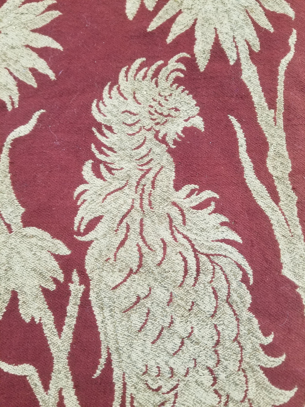 Vintage Traditional Chinese Mythical Bird Handwoven Reversible Tapestry 270x122cm