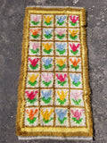 Vintage Traditional Handmade Swedish Rya Shaggy Wool Rug 122x59cm