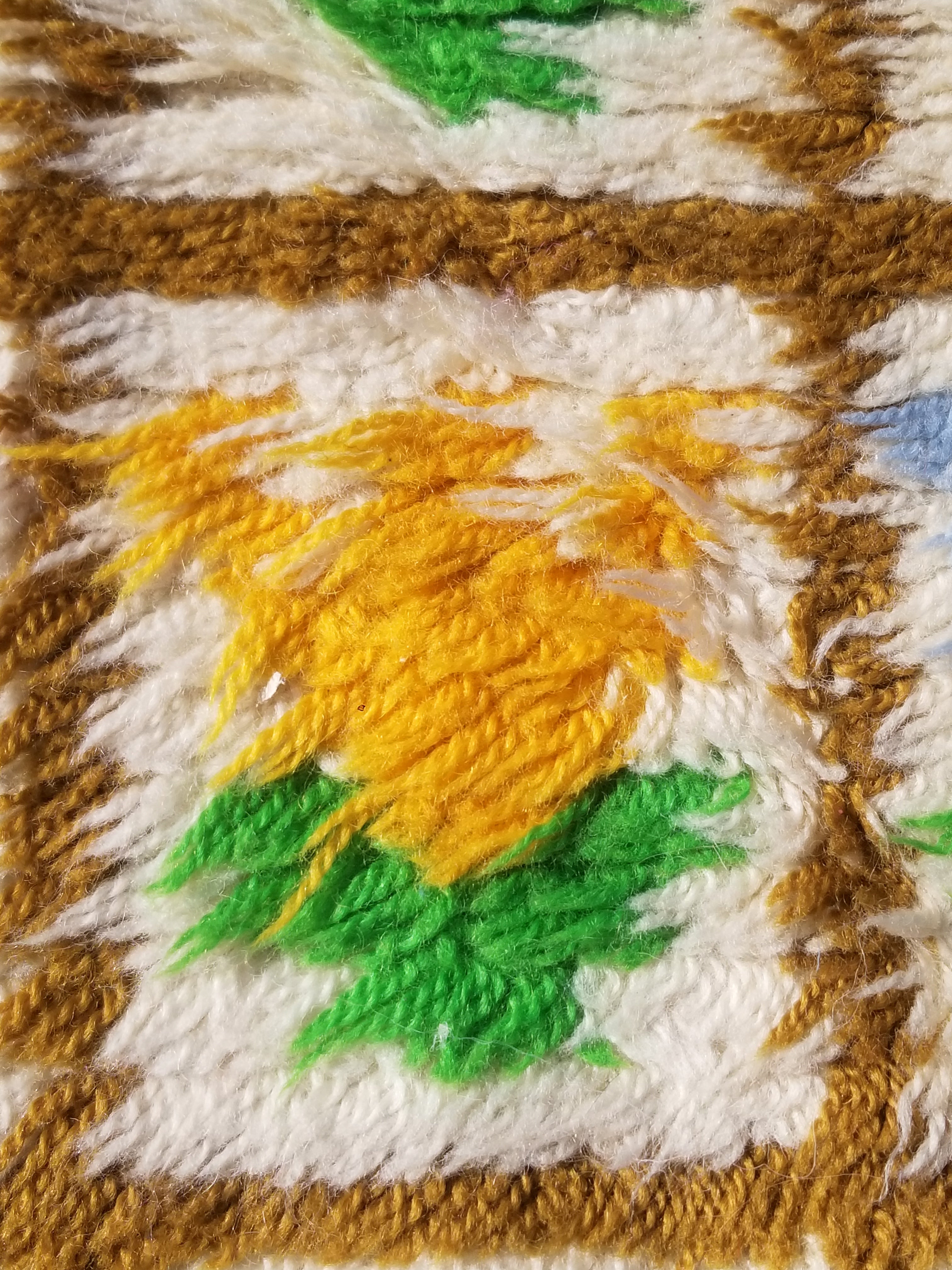 Vintage Traditional Handmade Swedish Rya Shaggy Wool Rug 122x59cm