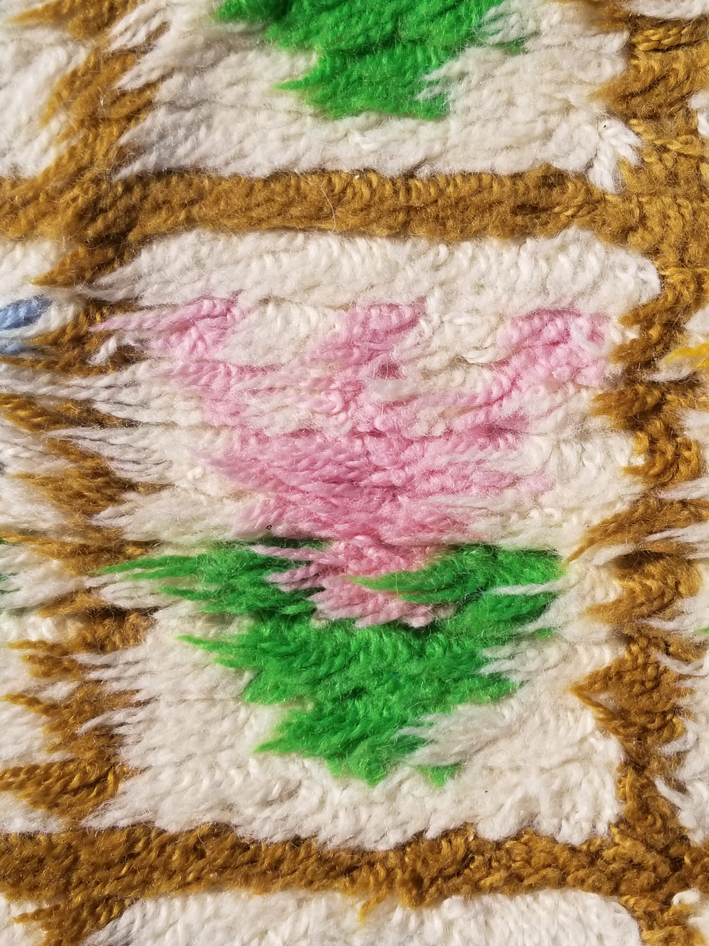 Vintage Traditional Handmade Swedish Rya Shaggy Wool Rug 122x59cm