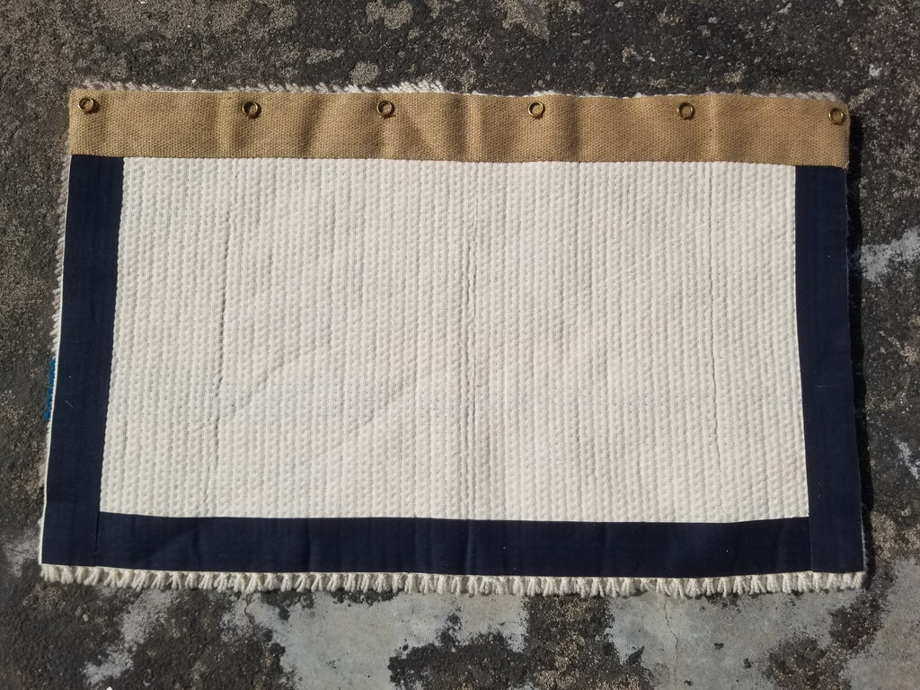 Vintage Traditional Handmade Scandinavian Rya Shaggy Wool Tapestry Rug 78x48cm