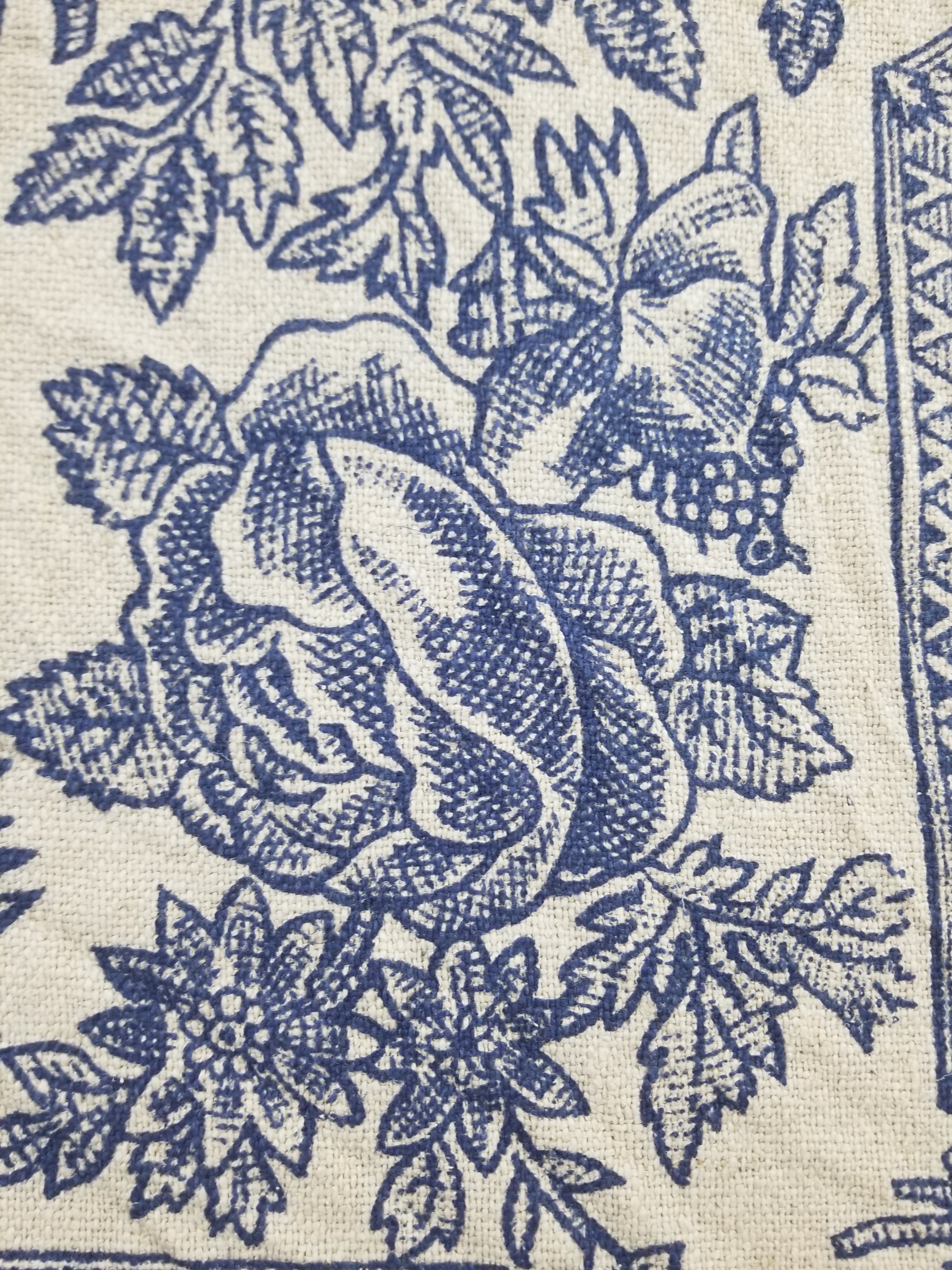 Vintage French Toile de Jouy Printed Romantic Scenic Textile Panel 305x129cm