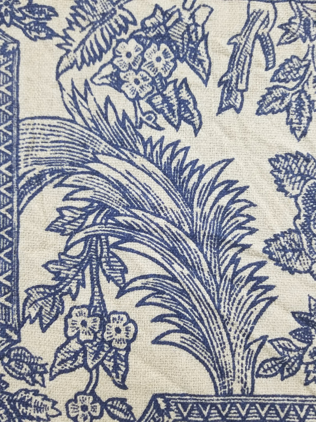 Vintage French Toile de Jouy Printed Romantic Scenic Textile Panel 305x129cm