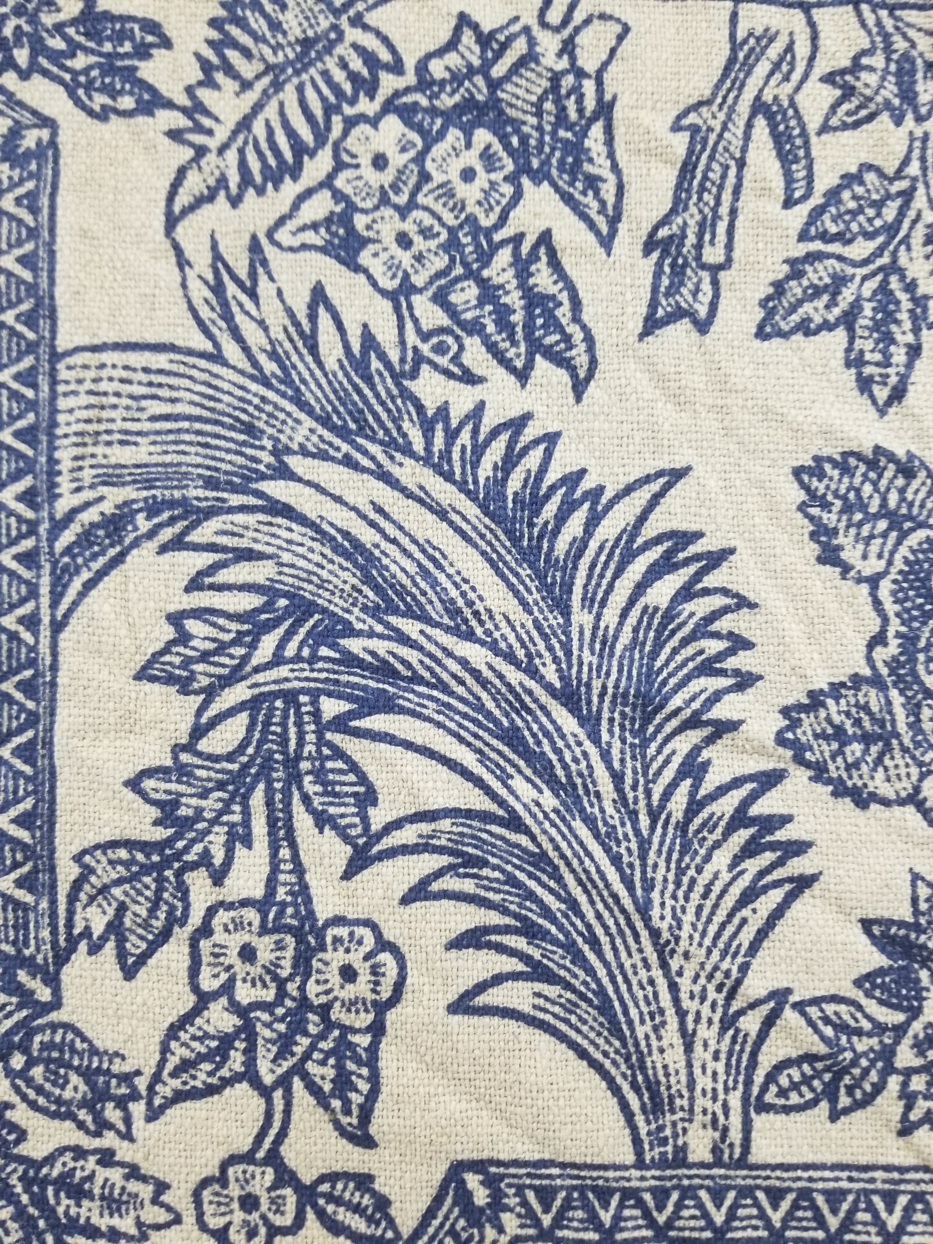 Vintage French Toile de Jouy Printed Romantic Scenic Textile Panel 305x129cm