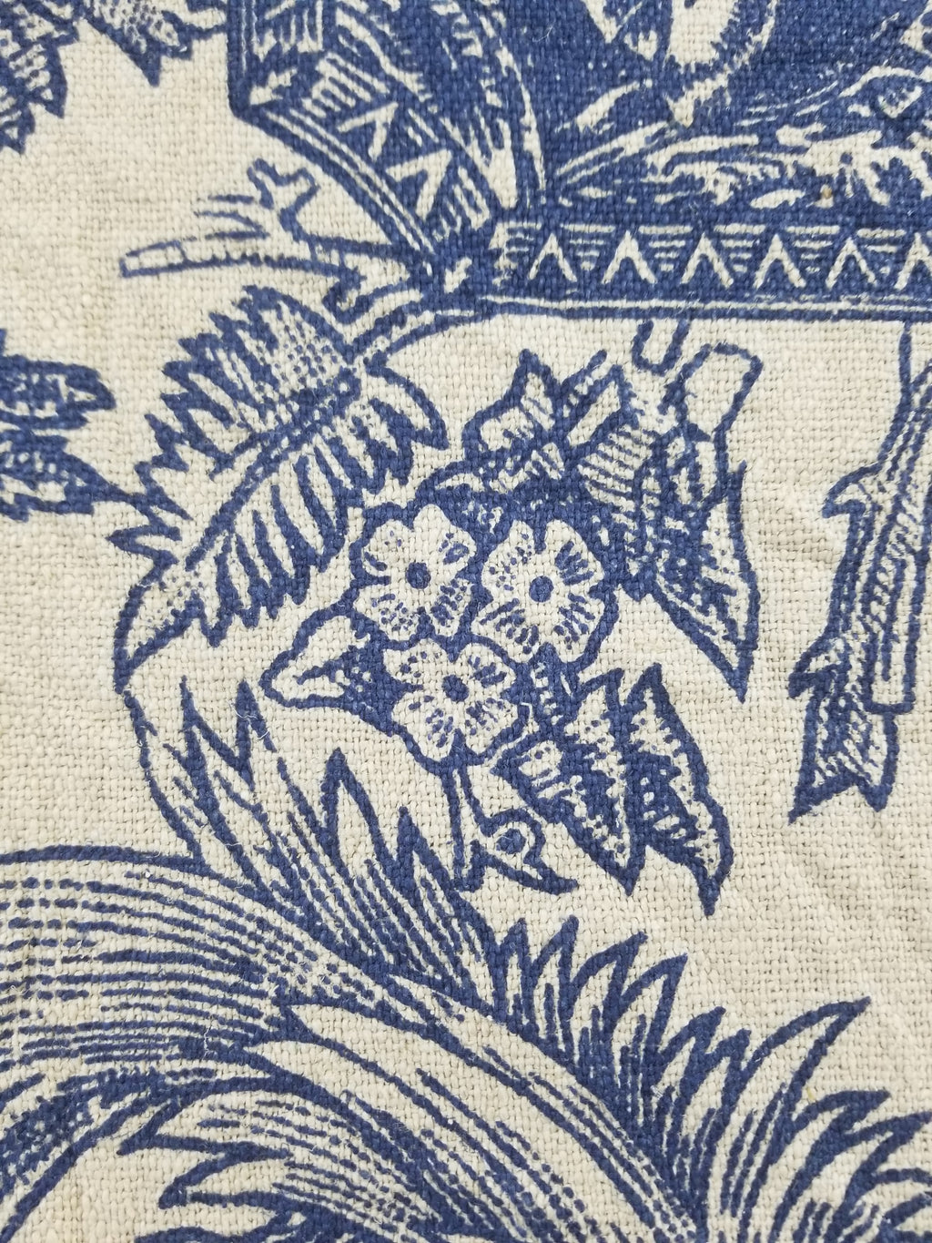 Vintage French Toile de Jouy Printed Romantic Scenic Textile Panel 305x129cm
