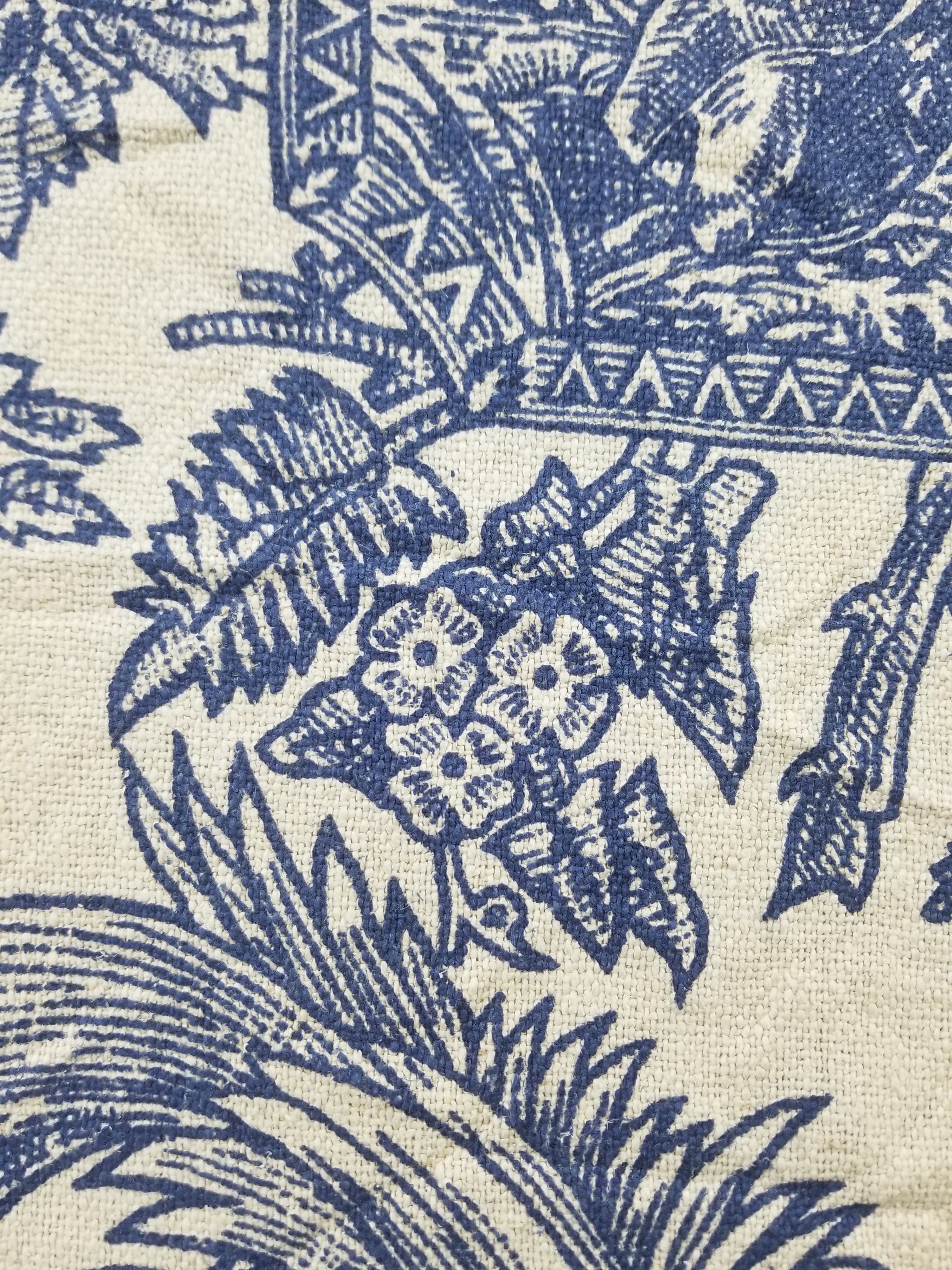 Vintage French Toile de Jouy Printed Romantic Scenic Textile Panel 305x129cm