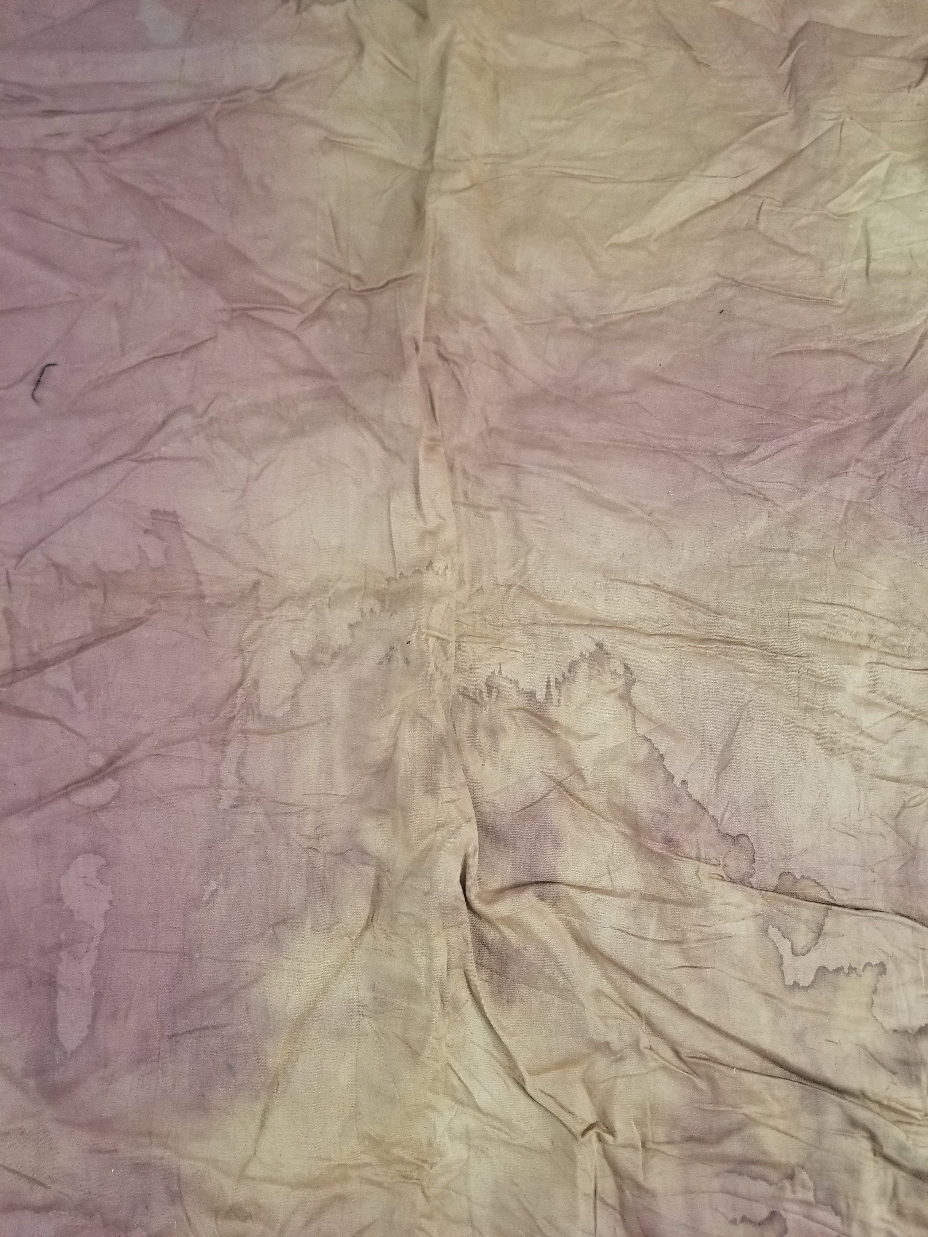 Vintage European Ribbonwork Embroidered Floral Tablecloth 120x120cm