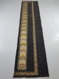 Antique Rare Italian Flame Stitch Velvet Textile Runner 310x76cm