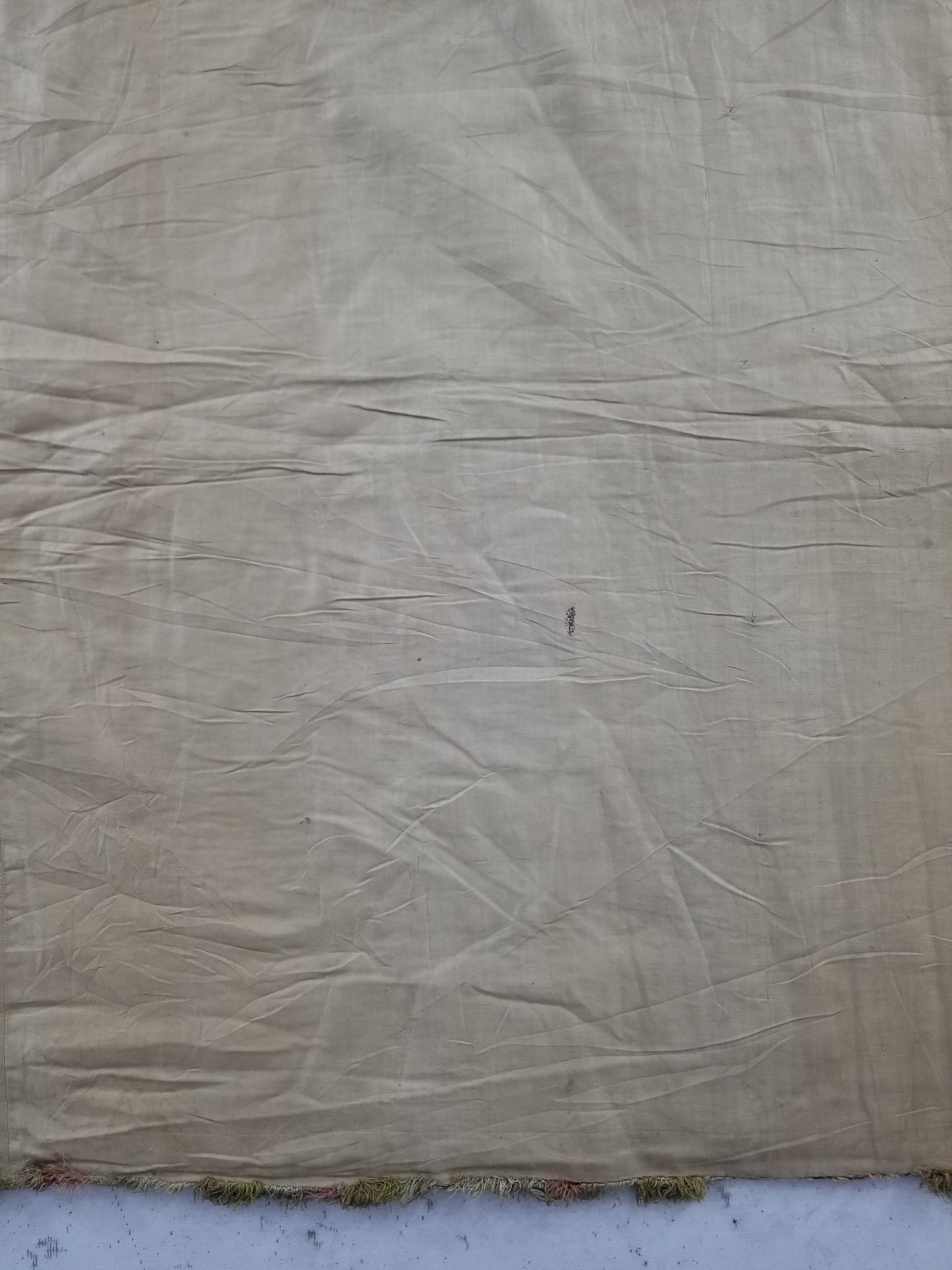 Antique Rare Italian Flame Stitch Velvet Textile Runner 310x76cm